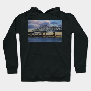 Crescent City Connection bridge, New Orleans, Louisiana, USA. Hoodie